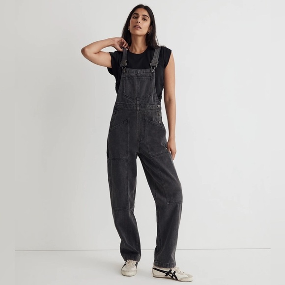 NWT Madewell Denim Oversized Carpenter Overalls XXS - Picture 1 of 9